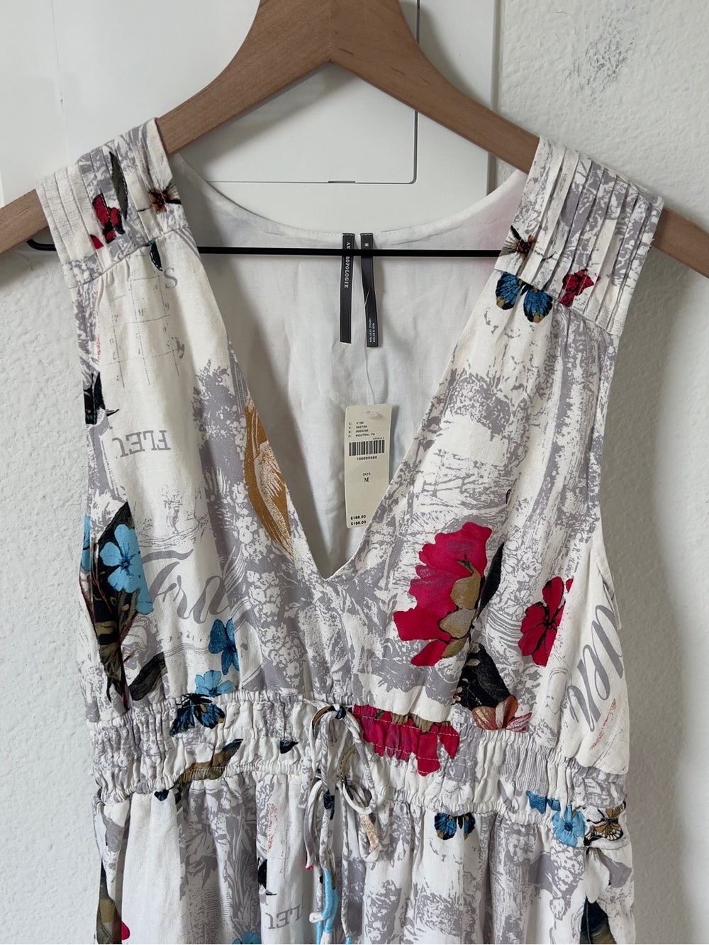 By Anthropologie Somerset Linen Blend Sleeveless Maxi Dress Neutral NWT - Picture 6 of 7